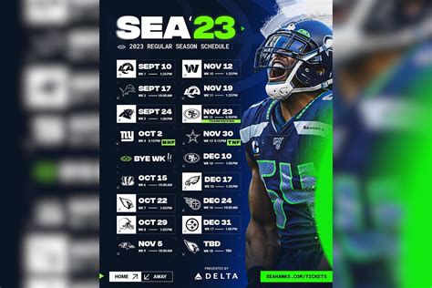 Seattle Seahawks 2024 Regular Season NFL Fixtures .
